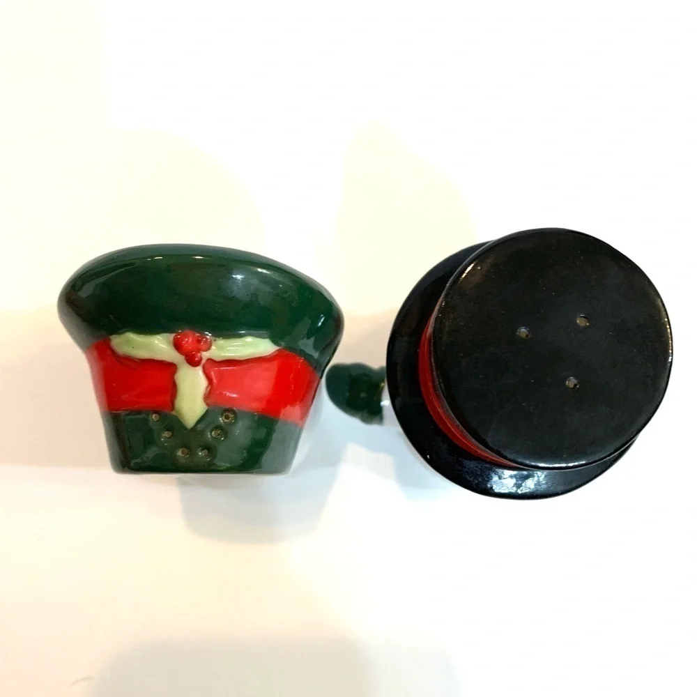 Vintage 1980 Hallmark Happy and Merry MR & MRS Snowmen Salt and Pepper Shakers